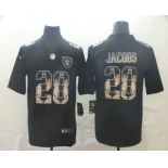 Men's Oakland Raiders #28 Josh Jacobs 2019 Black Statue Of Liberty Stitched NFL Nike Limited Jersey