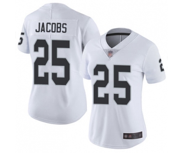 Raiders #25 Josh Jacobs White Women's Stitched Football Vapor Untouchable Limited Jersey