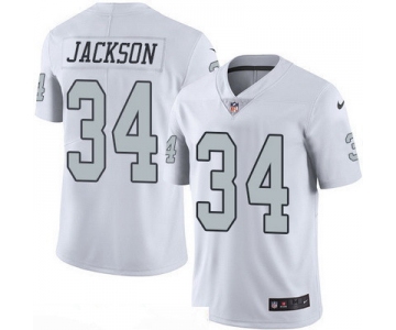 Men's Oakland Raiders #34 Bo Jackson Retired White 2016 Color Rush Stitched NFL Nike Limited Jersey