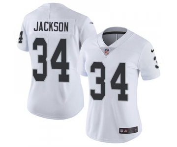Nike Raiders #34 Bo Jackson White Women's Stitched NFL Vapor Untouchable Limited Jersey