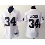 Women's Oakland Raiders #34 Bo Jackson White Retired Player NFL Nike Game Jersey