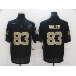 Men's Las Vegas Raiders #83 Darren Waller Black Camo 2020 Salute To Service Stitched NFL Nike Limited Jersey