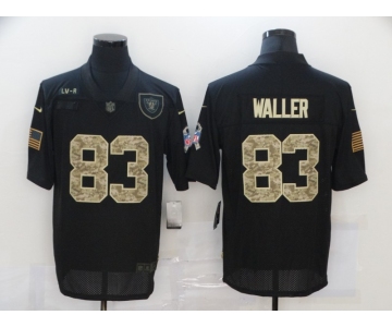 Men's Las Vegas Raiders #83 Darren Waller Black Camo 2020 Salute To Service Stitched NFL Nike Limited Jersey