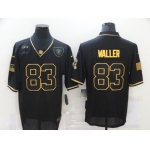 Men's Las Vegas Raiders #83 Darren Waller Black Gold 2020 Salute To Service Stitched NFL Nike Limited Jersey