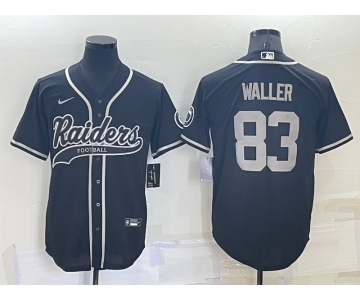 Men's Las Vegas Raiders #83 Darren Waller Black Stitched MLB Cool Base Nike Baseball Jersey