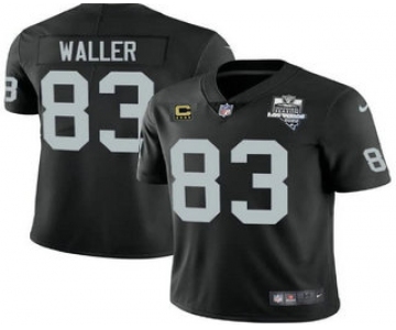 Youth Las Vegas Raiders #83 Darren Waller Black 2020 Inaugural Season With C Patch Vapor Limited Stitched NFL Jersey