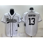 Men's Las Vegas Raiders #13 Hunter Renfrow White Stitched MLB Cool Base Nike Baseball Jersey