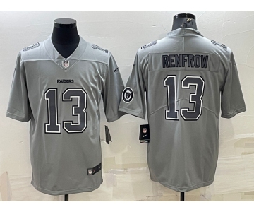 Men's Las Vegas Raiders #13 Hunter Renfrow With Patch Grey Atmosphere Fashion Stitched Jersey