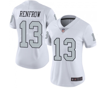 Raiders #13 Hunter Renfrow White Women's Stitched Football Limited Rush Jersey