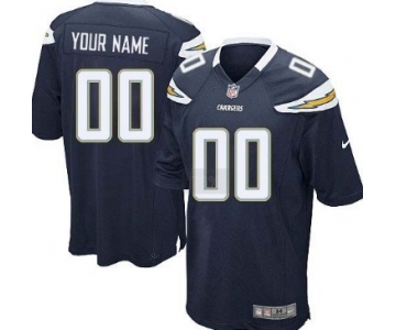 Kids' Nike San Diego Chargers Customized Navy Blue Game Jersey