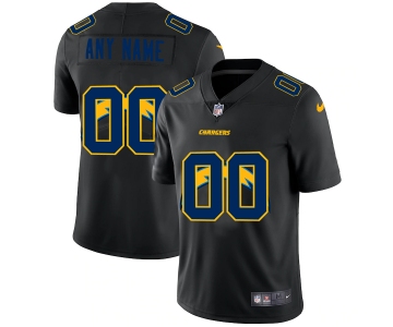 Los Angeles Chargers Custom Men's Nike Team Logo Dual Overlap Limited NFL Jersey Black