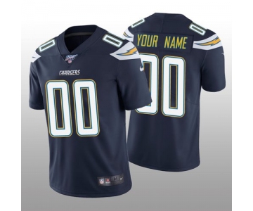 Men's Los Angeles Chargers Custom Navy Vapor Limited 100th Season Jersey