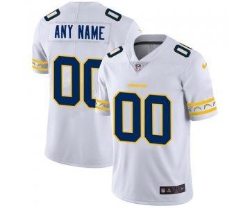 Men's Los Angeles Chargers Custom Nike White Team Logo Vapor Limited NFL Jersey