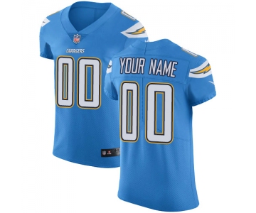 Men's Los Angeles Chargers Electric Blue Vapor Untouchable Custom Elite NFL Stitched Jersey