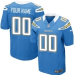 Men's Nike San Diego Chargers Customized Light Blue Elite Jersey