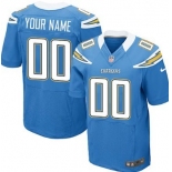 Men's Nike San Diego Chargers Customized Light Blue Elite Jersey