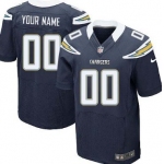 Men's Nike San Diego Chargers Customized Navy Blue Elite Jersey