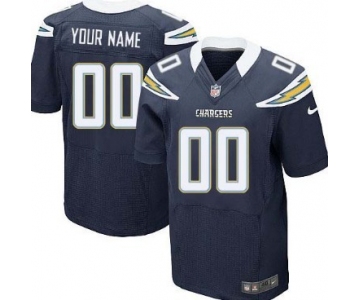 Men's Nike San Diego Chargers Customized Navy Blue Elite Jersey