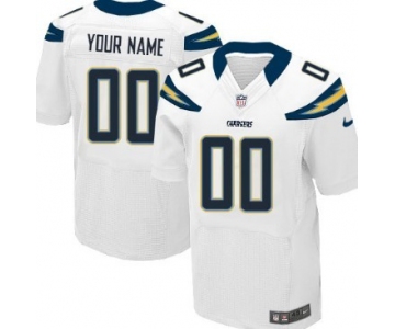 Men's Nike San Diego Chargers Customized White Elite Jersey