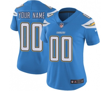 Women's Nike Los Angeles Chargers Alternate Electric Blue Customized Vapor Untouchable Limited NFL Jersey