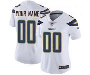 Women's Nike Los Angeles Chargers Road White Customized Vapor Untouchable Limited NFL Jersey