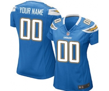 Women's Nike San Diego Chargers Customized Light Blue Game Jersey