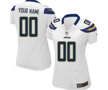 Women's Nike San Diego Chargers Customized White Game Jersey