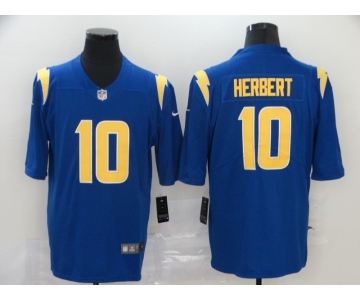 Men's Los Angeles Chargers #10 Justin Herbert Royal Blue 2020 NEW Color Rush Stitched NFL Nike Limited Jersey