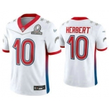 Men's Los Angeles Chargers #10 Justin Herbert White 2022 Pro Bowl Vapor Untouchable Stitched Limited Jersey