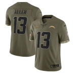 Men's Los Angeles Chargers #13 Keenan Allen 2022 Olive Salute To Service Limited Stitched Jersey