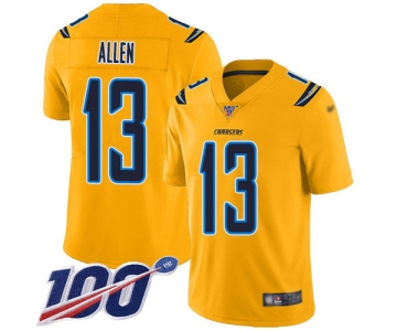 Nike Chargers #13 Keenan Allen Gold Men's Stitched NFL Limited Inverted Legend 100th Season Jersey