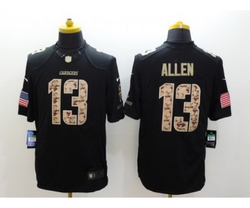 Nike San Diego Chargers #13 Keenan Allen Salute to Service Black Limited Jersey