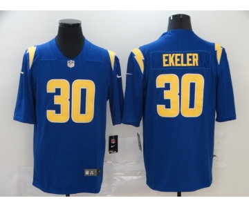 Men's Los Angeles Chargers #30 Austin Ekeler Royal Blue 2020 NEW Color Rush Stitched NFL Nike Limited Jersey