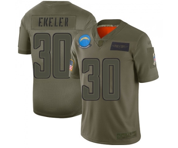 Nike Chargers #30 Austin Ekeler Camo Men's Stitched NFL Limited 2019 Salute To Service Jersey