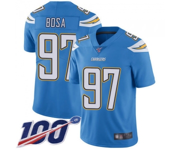Chargers #97 Joey Bosa Electric Blue Alternate Men's Stitched Football 100th Season Vapor Limited Jersey