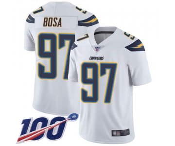 Chargers #97 Joey Bosa White Men's Stitched Football 100th Season Vapor Limited Jersey