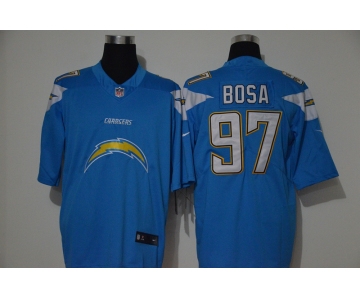 Men's Los Angeles Chargers #97 Joey Bosa Light Blue 2020 Big Logo Vapor Untouchable Stitched NFL Nike Fashion Limited Jersey