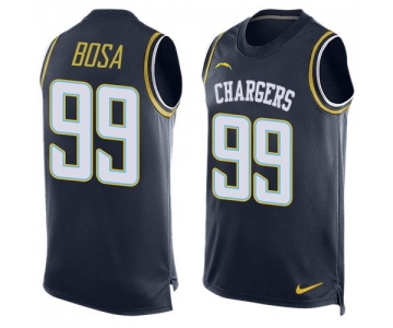 Men's San Diego Chargers #99 Joey Bosa Navy Blue Hot Pressing Player Name & Number Nike NFL Tank Top Jersey