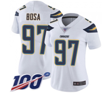 Nike Chargers #97 Joey Bosa White Women's Stitched NFL 100th Season Vapor Limited Jersey