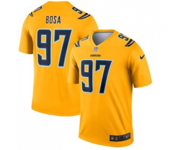Nike Los Angeles Chargers 97 Joey Bosa Gold Inverted Legend Jersey