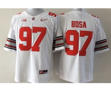 Ohio State Buckeyes #97 Joey Bosa 2015 Playoff Rose Bowl Special Event Diamond Quest White Jersey