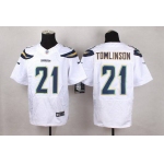 Men's San Diego Chargers #21 LaDainian Tomlinson 2013 Nike White Elite Jersey