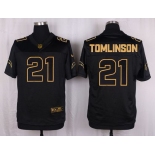 Nike Chargers #21 LaDainian Tomlinson Black Men's Stitched NFL Elite Pro Line Gold Collection Jersey