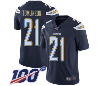 Nike Chargers #21 LaDainian Tomlinson Navy Blue Team Color Men's Stitched NFL 100th Season Vapor Limited Jersey