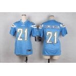 Women's San Diego Chargers #21 LaDainian Tomlinson 2013 Nike Light Blue Game Jersey