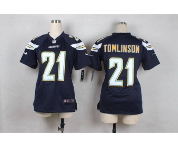 Women's San Diego Chargers #21 LaDainian Tomlinson 2013 Nike Navy Blue Game Jersey