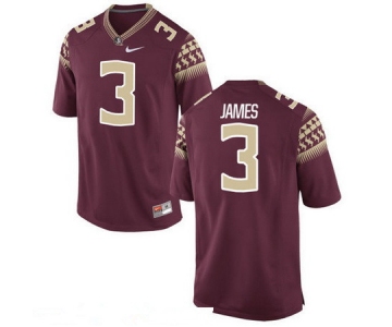 Men's Florida State Seminoles #3 Derwin James Red Stitched College Football 2016 Nike NCAA Jersey