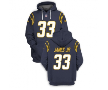 Men's Los Angeles Chargers #33 Derwin James JR Navy 2021 Pullover Hoodie