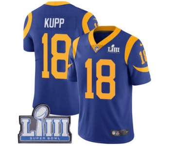 #18 Limited Cooper Kupp Royal Blue Nike NFL Alternate Men's Jersey Los Angeles Rams Vapor Untouchable Super Bowl LIII Bound