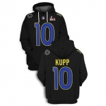 Men's Los Angeles Rams #10 Cooper Kupp 2022 Black Super Bowl LVI Pullover Hoodie